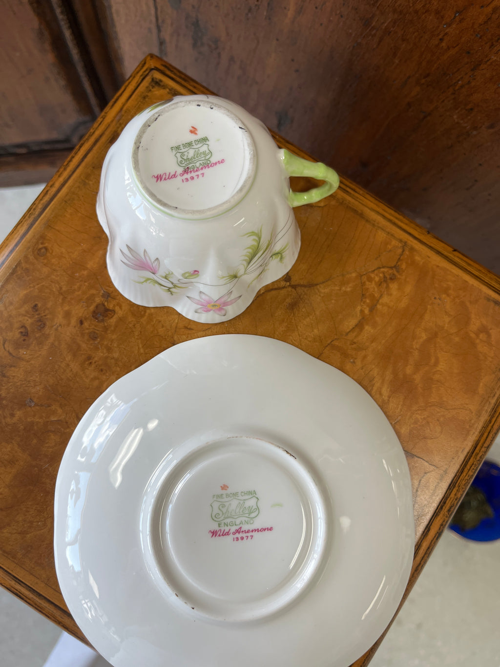 Vintage Shelley Wild Anemone fine bone