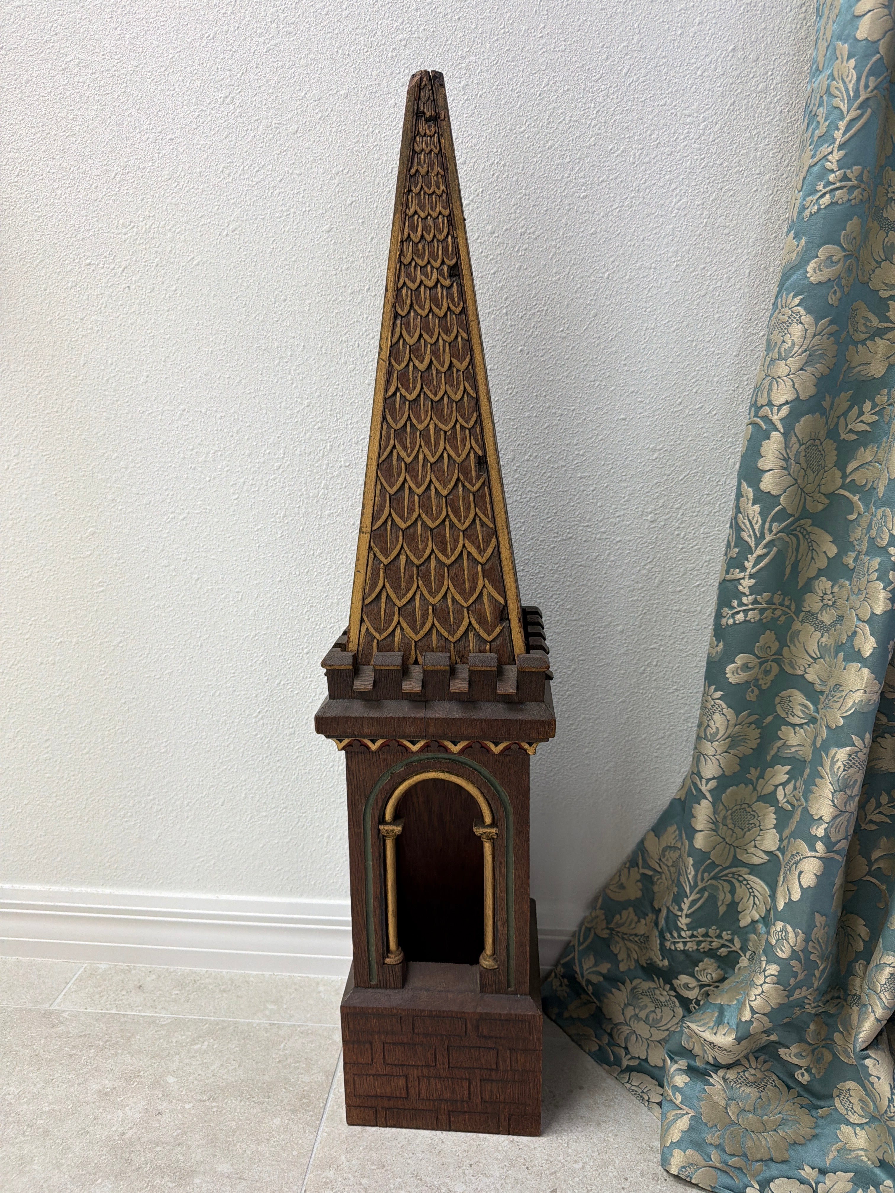 Antique Carved Wood Steeple