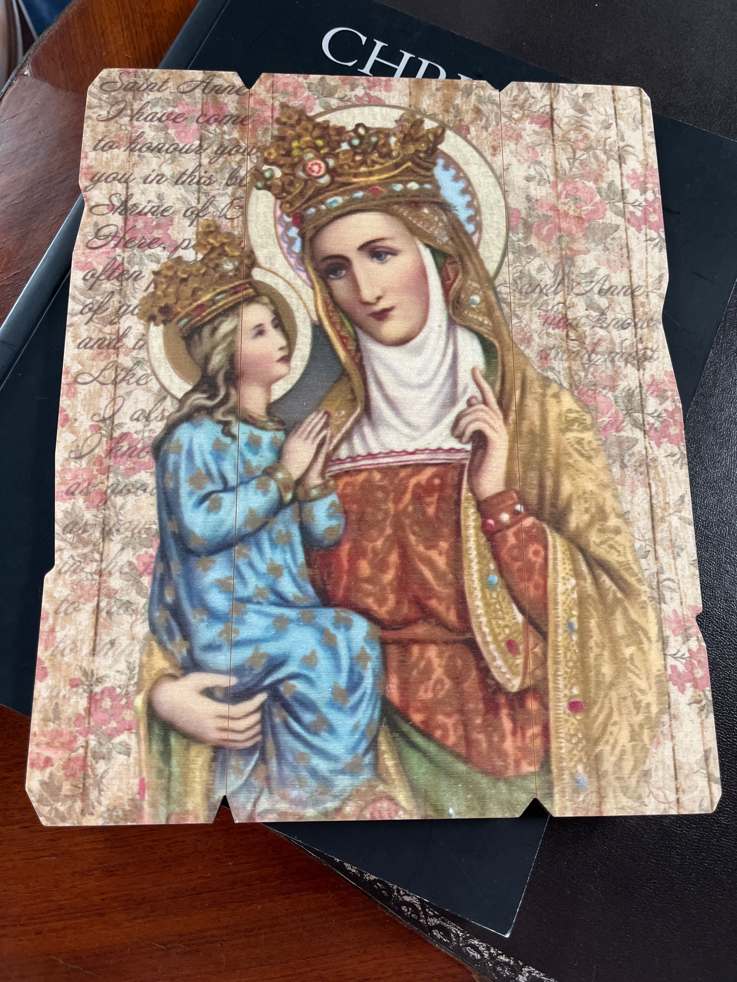 Saint Anne and Mary on Wood