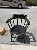 Black & Gold Stenciled Windsor Captain's Chair