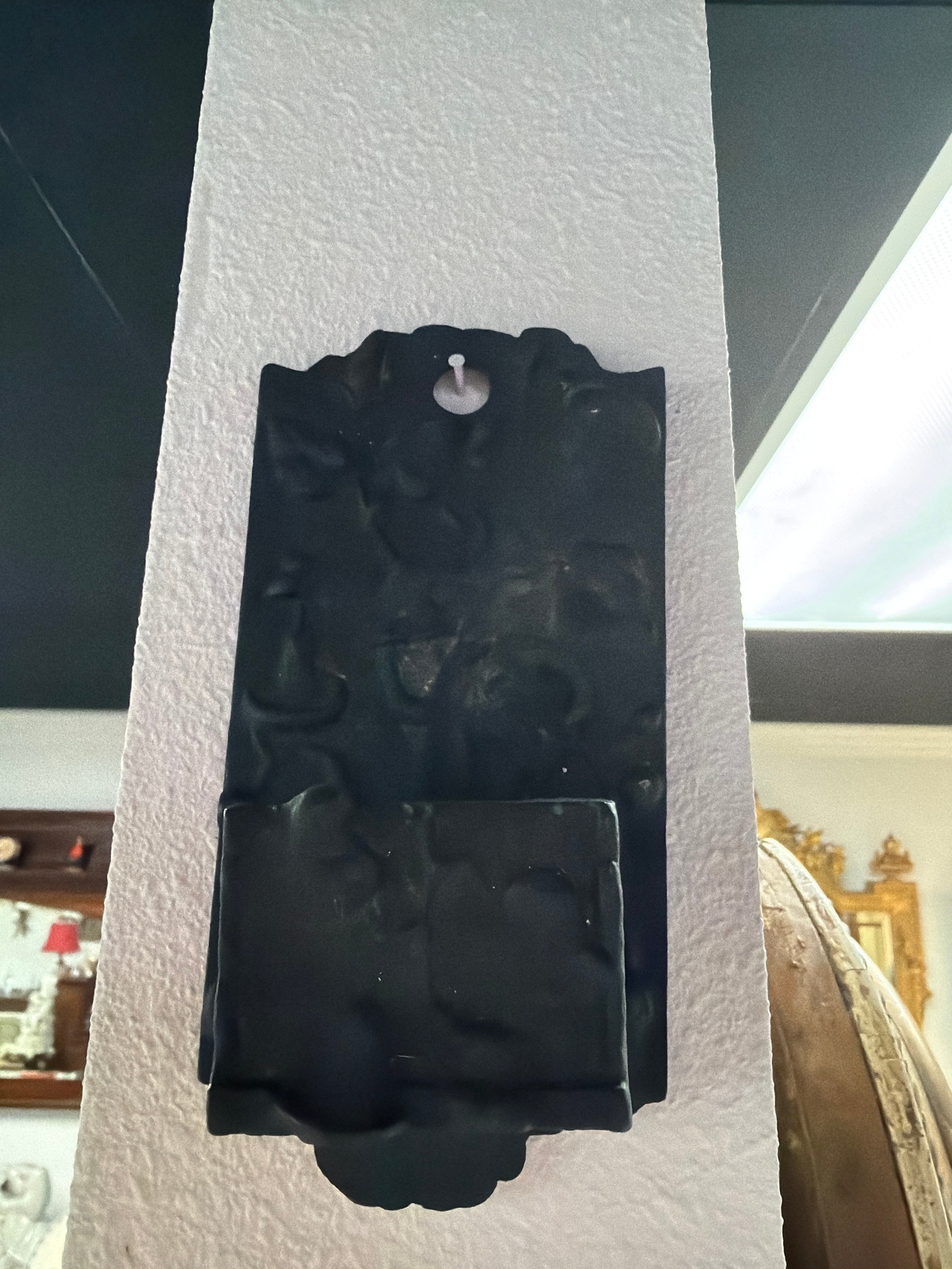 Victorian-style Cast Iron Wall-Mounted Matchstick Holder