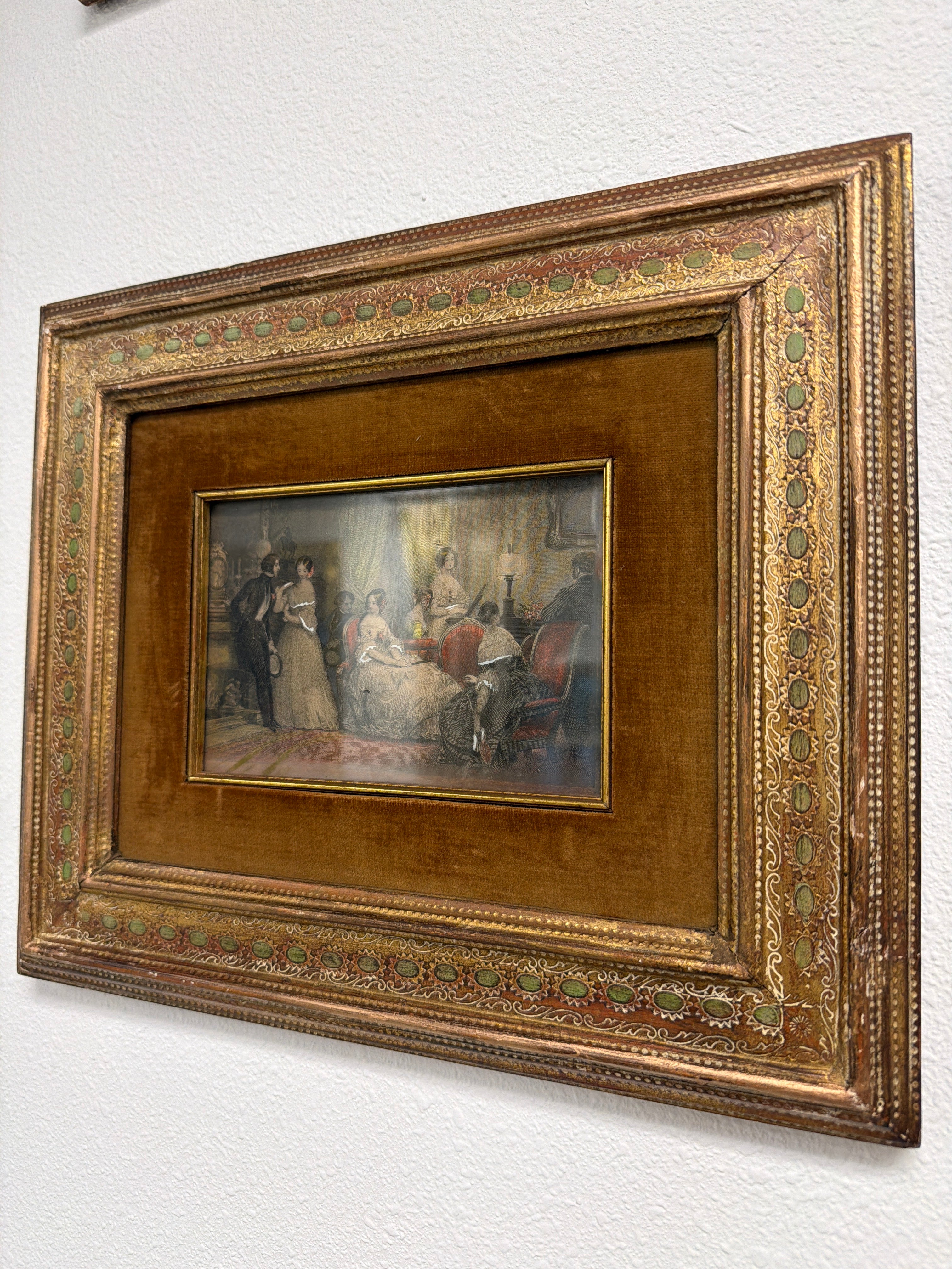 ‘The Soirée’ Hand-colored Engraving