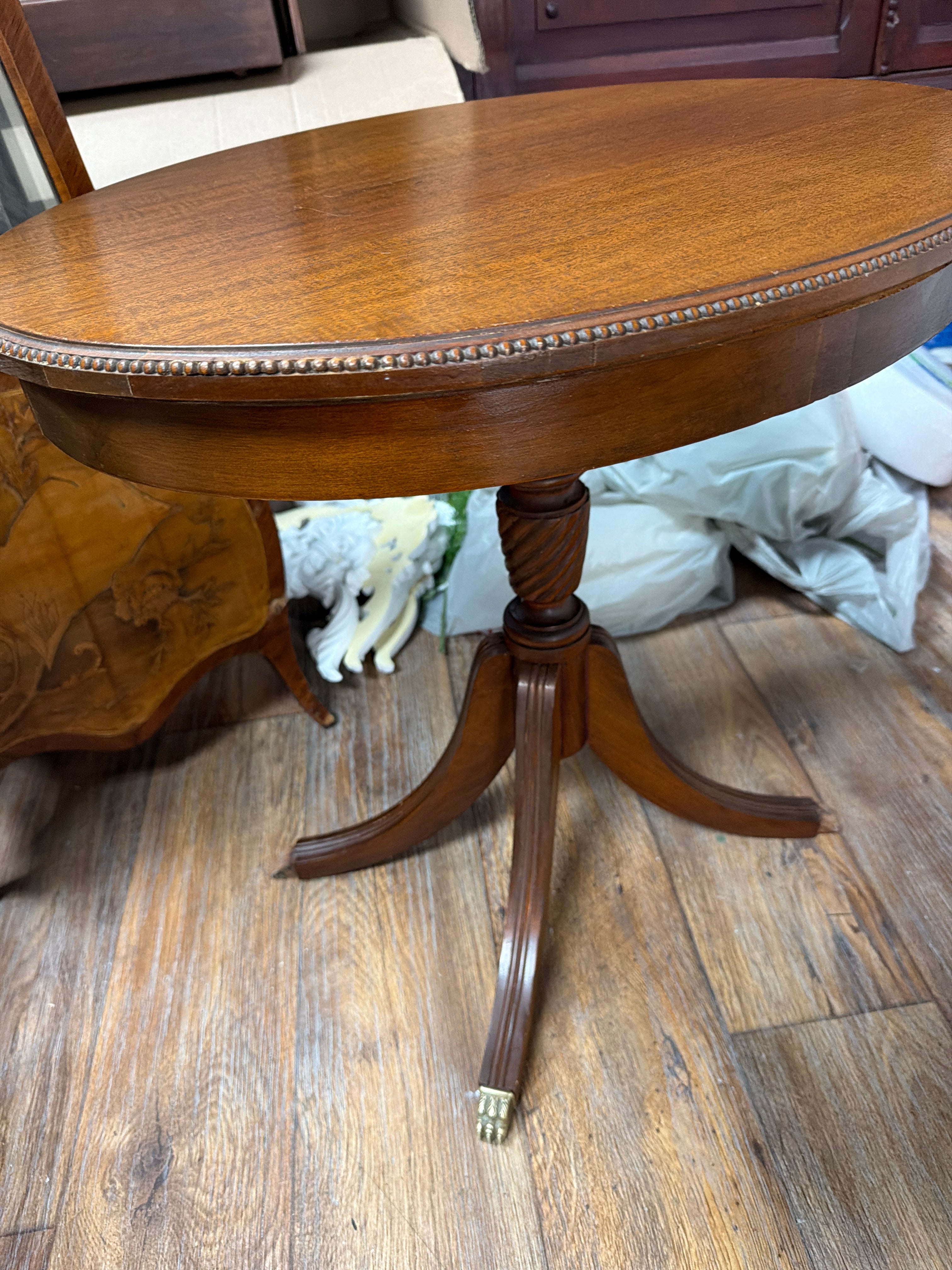 Claw Foot Mahogany Accent Table