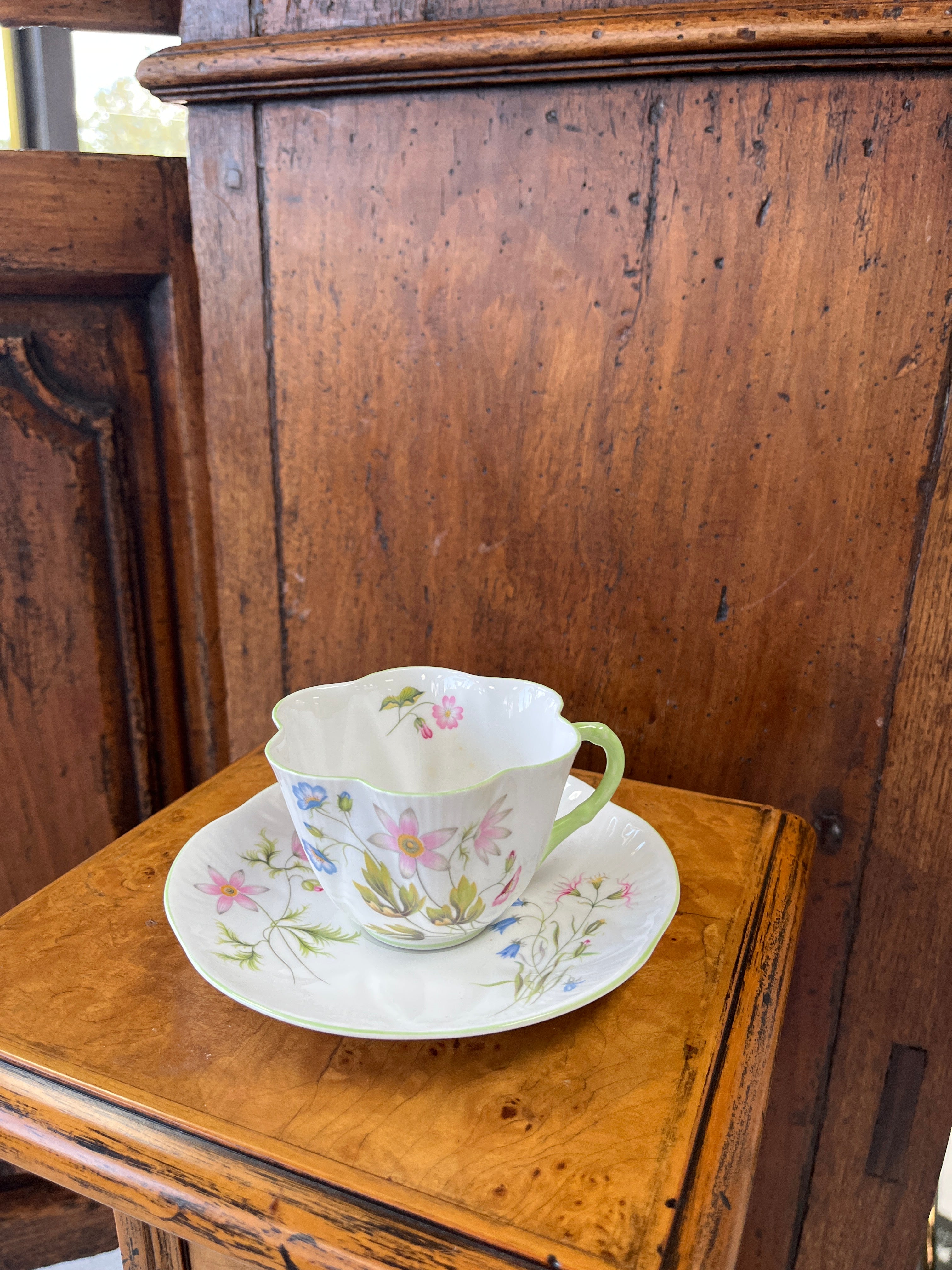 Vintage Shelley Wild Anemone fine bone