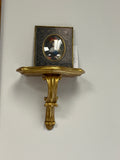 Vintage Florentine Gilded Ceramic Wall Sconce