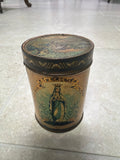 Antique Lourdes Souvenir for Holy Water w/ Glass Insert