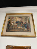 Hand-colored Etching of Napoleon Bonaparte at Udine, Signed
