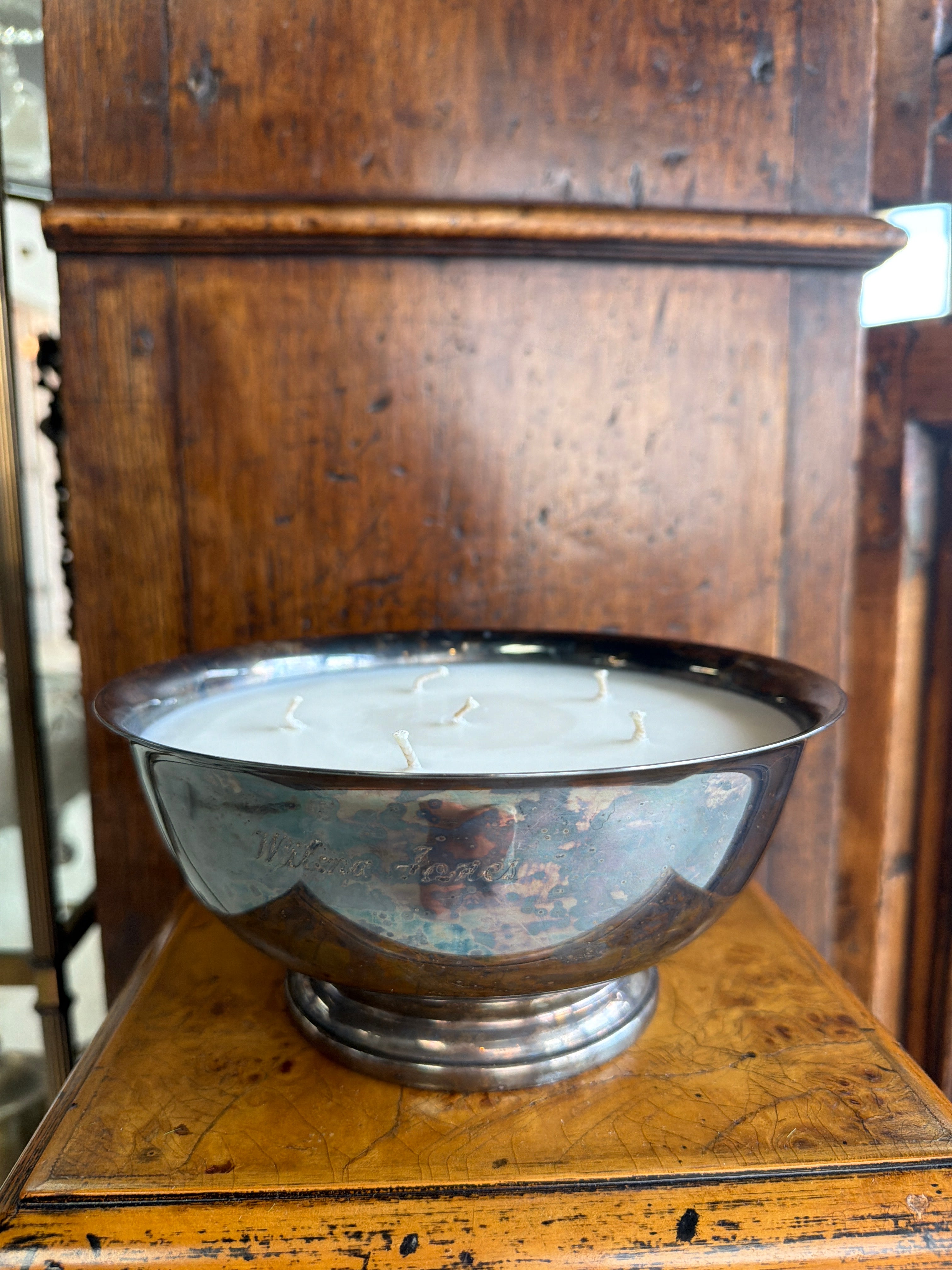 Engraved Paul Revere Candle Bowl