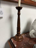 Vintage Italian Carved Wood Candlesticks, Pair