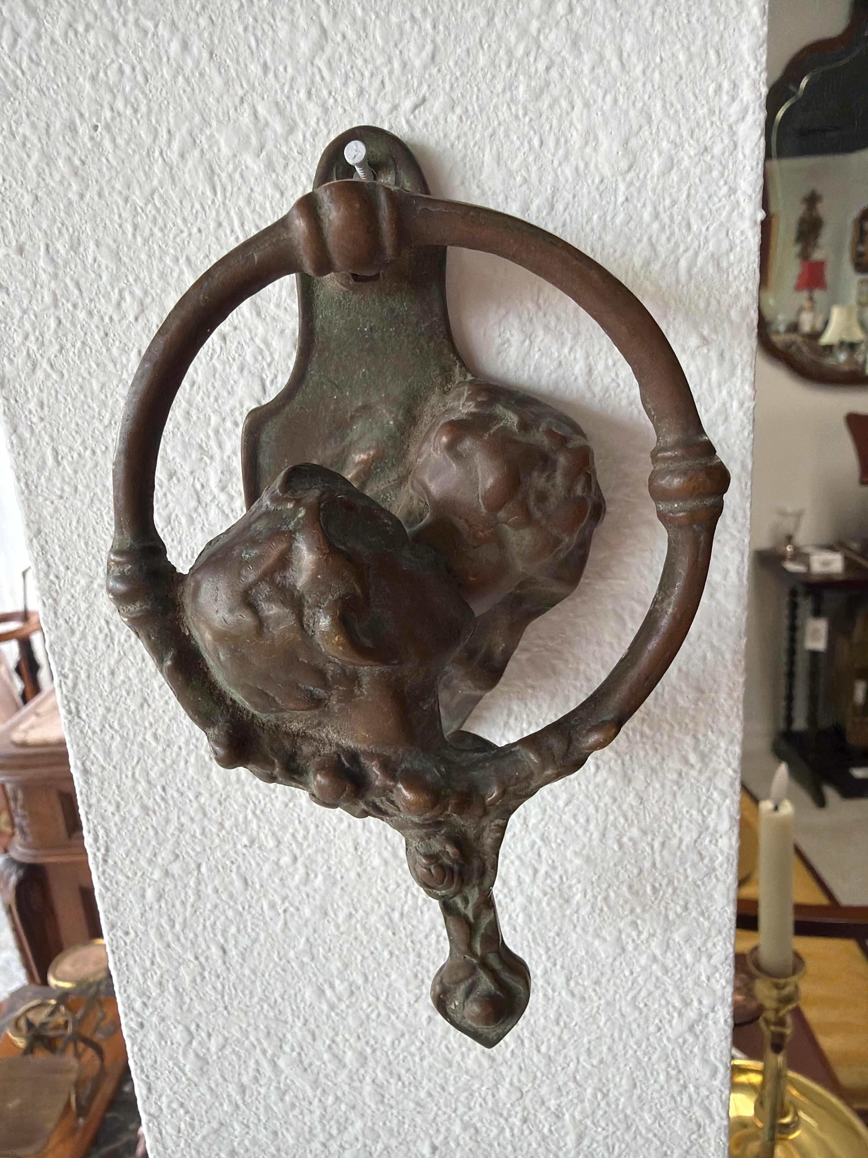 Brass Kissing Couple Door Knocker
