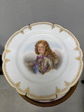 Sèvres French Porcelain Plate Featuring Hand-painted Portrait of Duc de Bourgogne in Armor