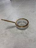 Crystal Dish with Bronze Handle