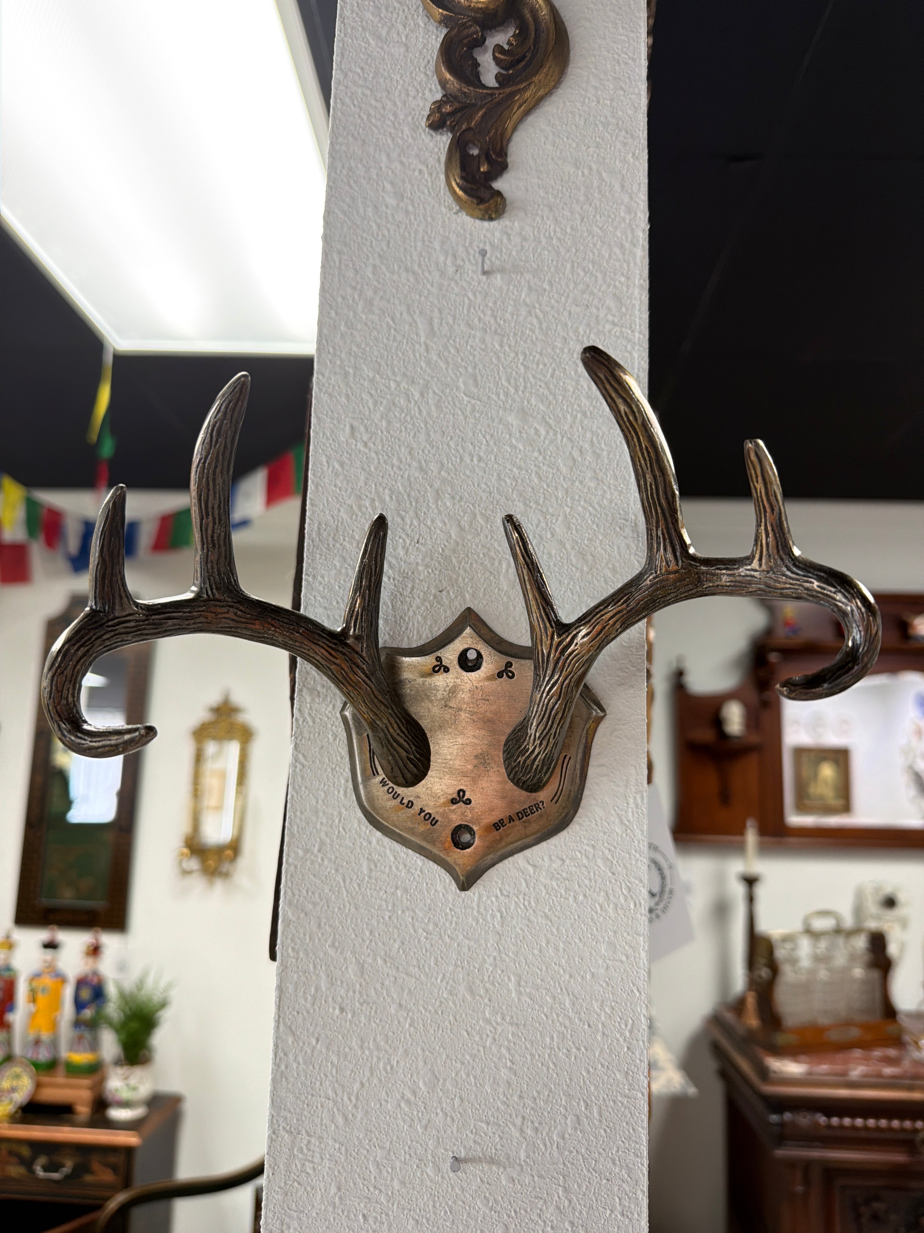 Anthropologie "Would You Be a Deer?" Wall-mounted Antler Hook Rack