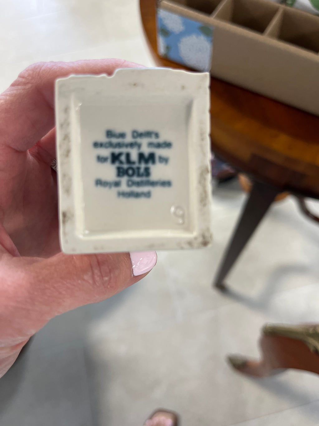 Vintage KLM Delft Blue miniature Dutch canal house #9