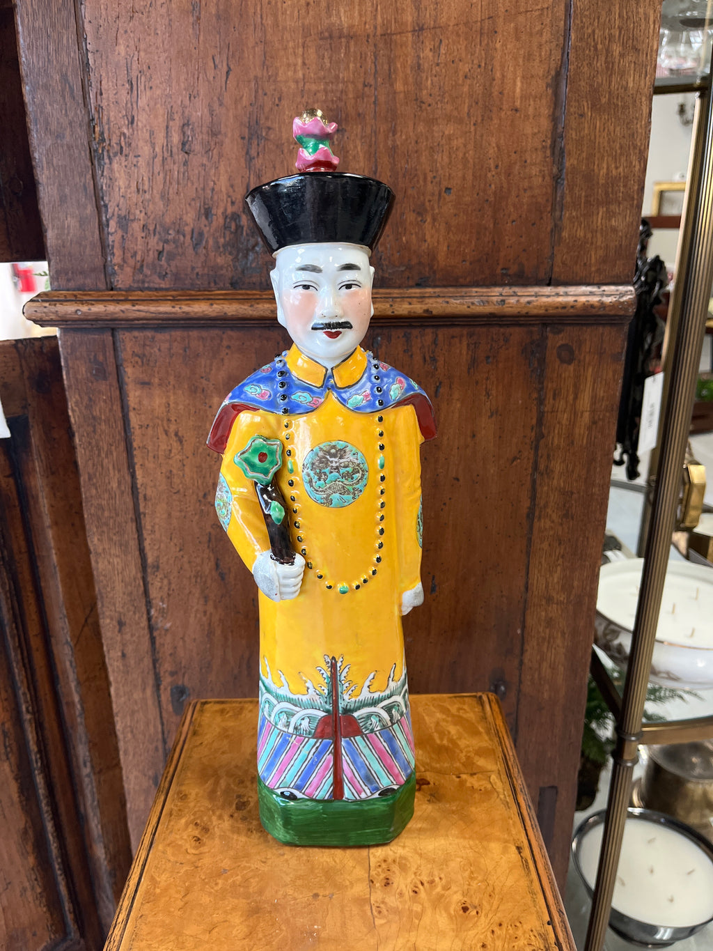 Chinese porcelain figurine of a “Qing Dynasty Emperor”