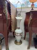 Vintage French Opaline Glass Lamp