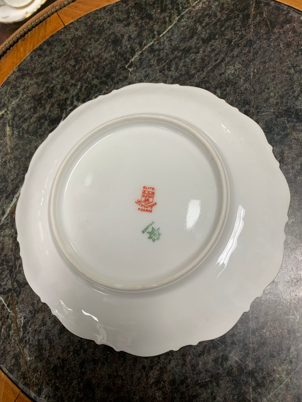 French Elite SM Limoges Plate
