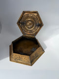 Antique Hexagonal Brass Box