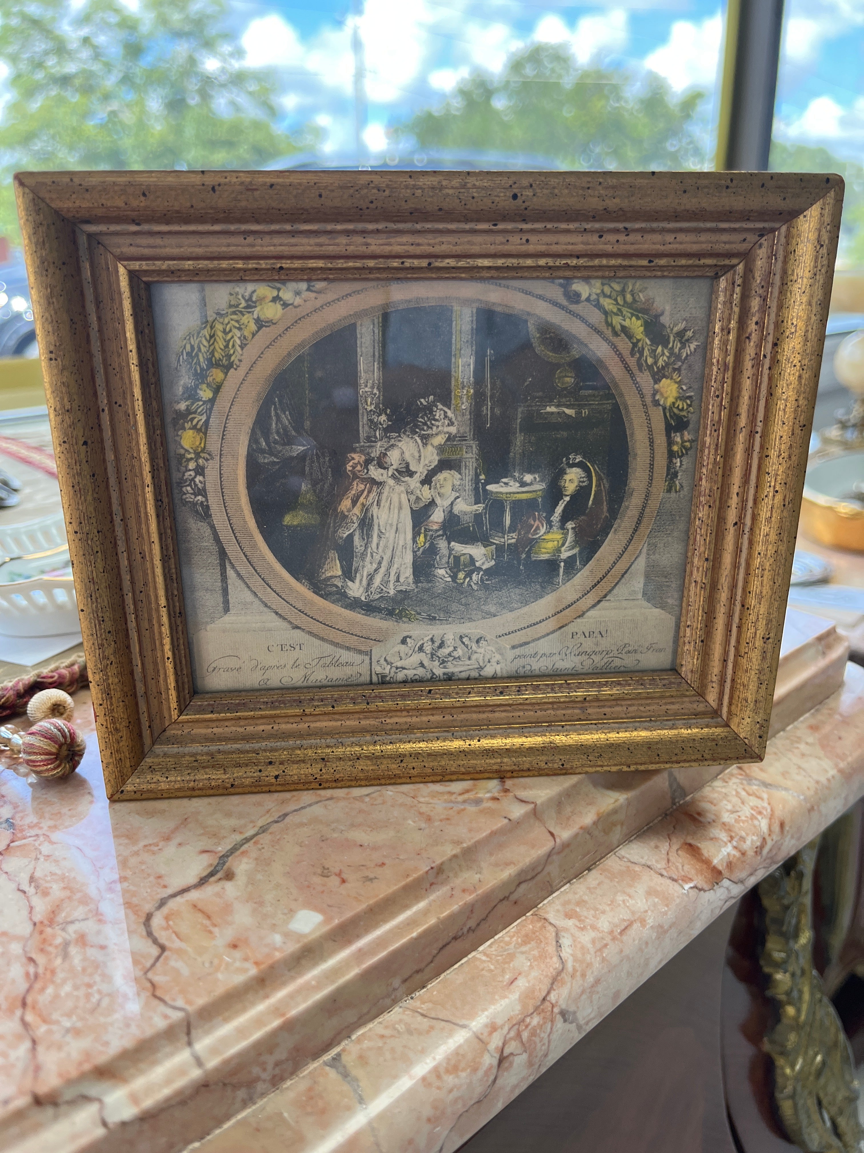 Small Fragonard Lithograph “C’Est Papa”