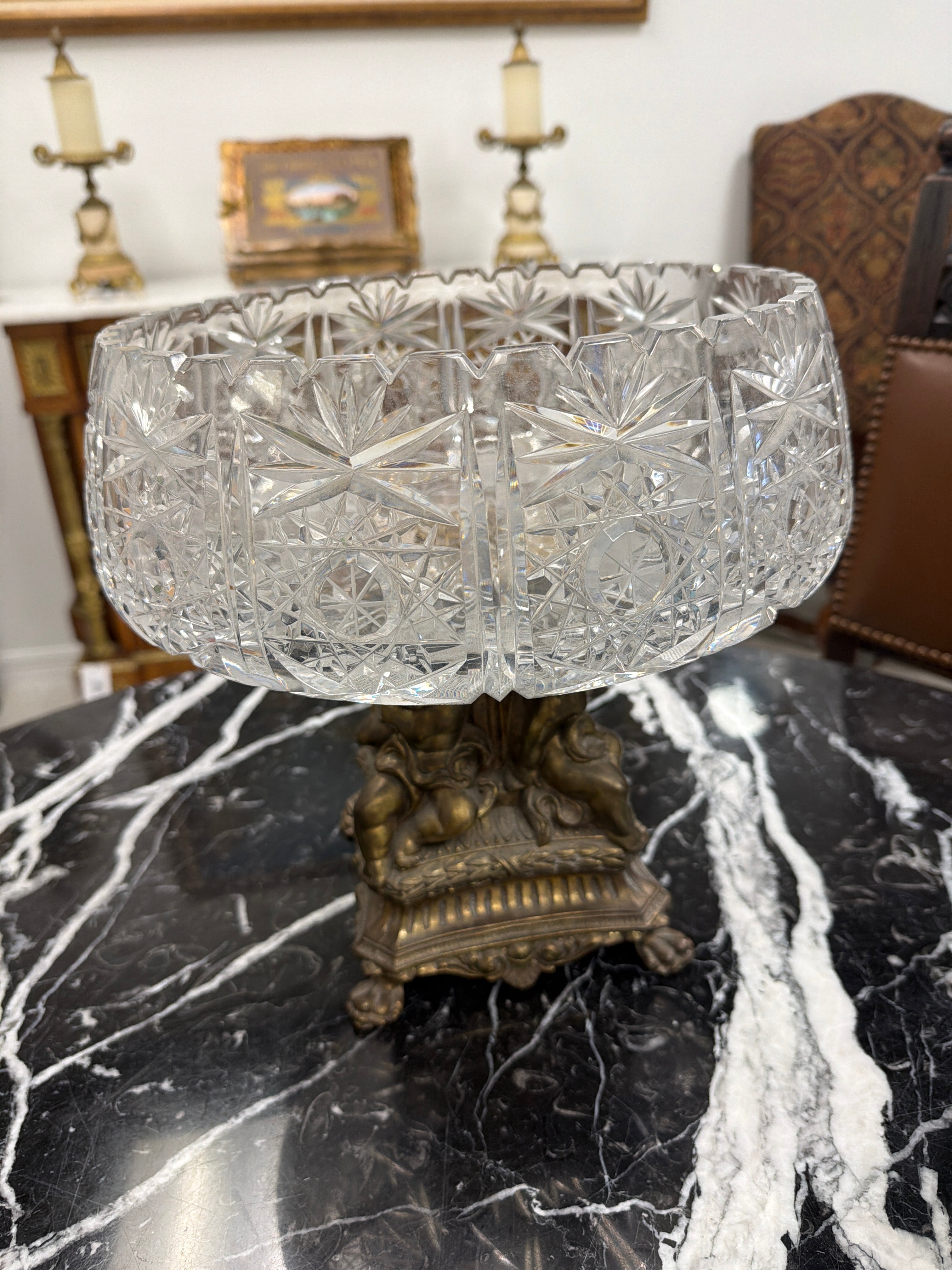 Oversized Crystal Compote Bowl
