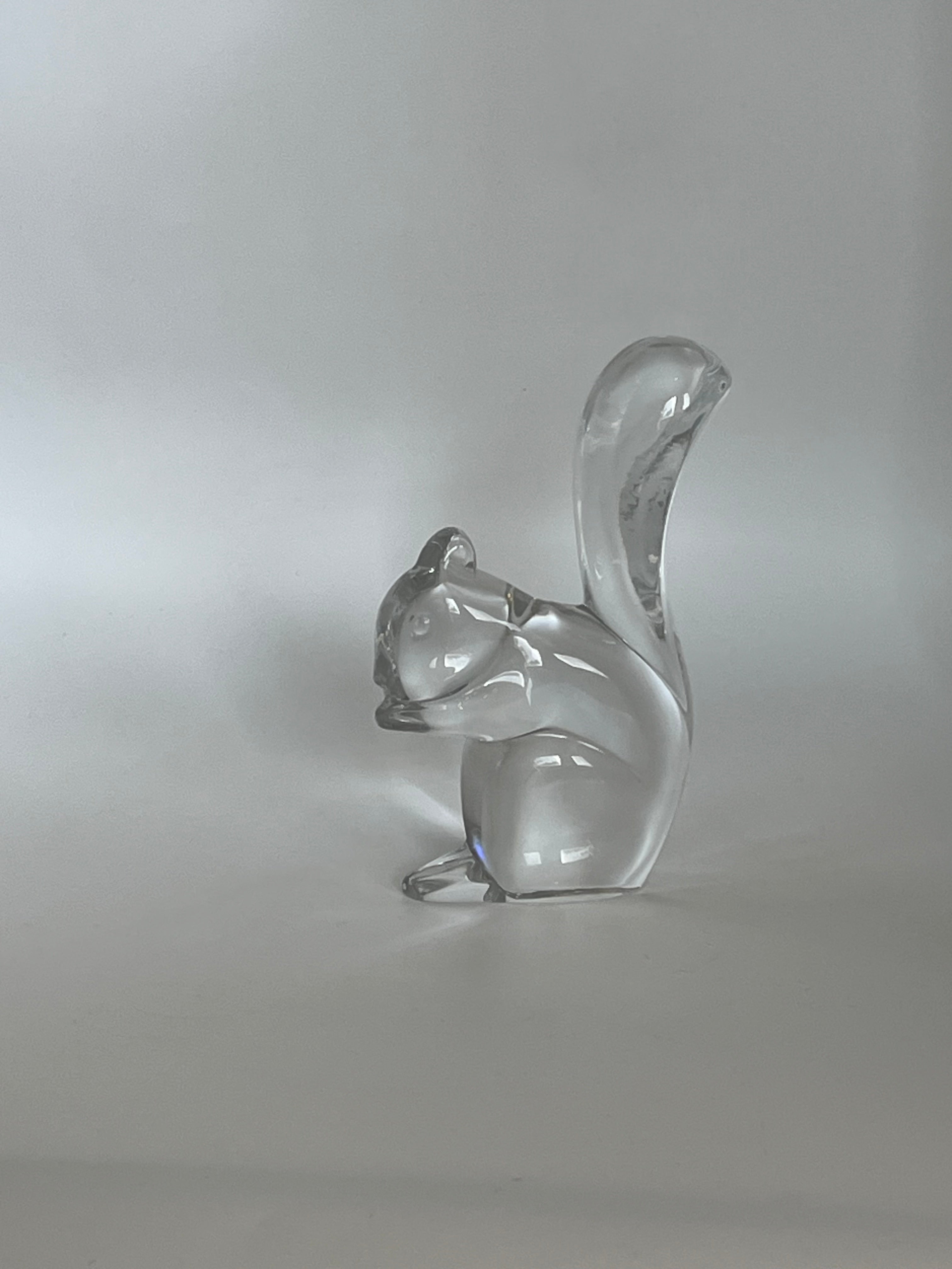 Baccarat Crystal Squirrel Figurane