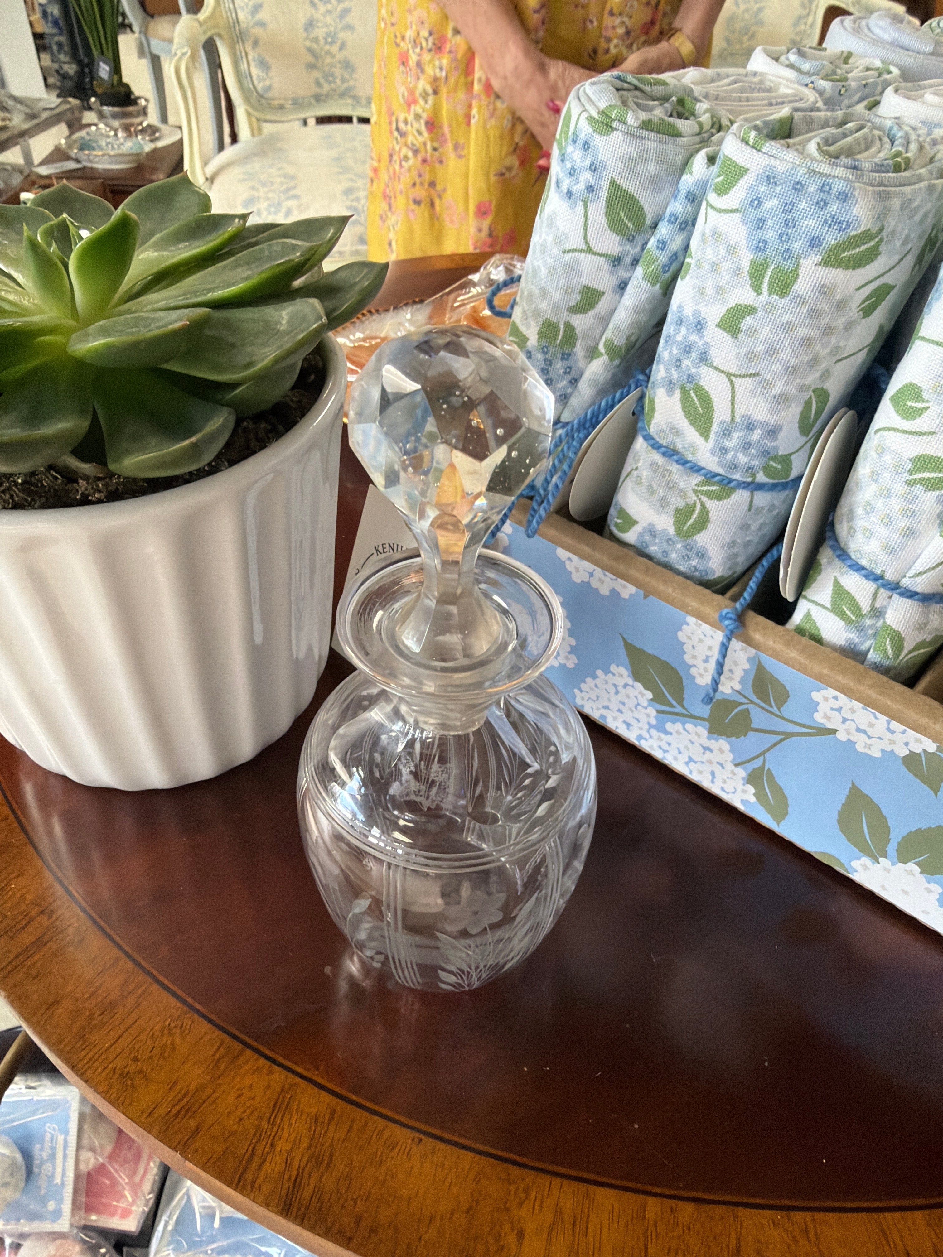 Etched Glass Decanter