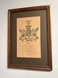 Framed Print Coat of Arms for William Bouverie, 1st Earl of Radnor