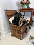 Vintage Wicker Basket with Lid