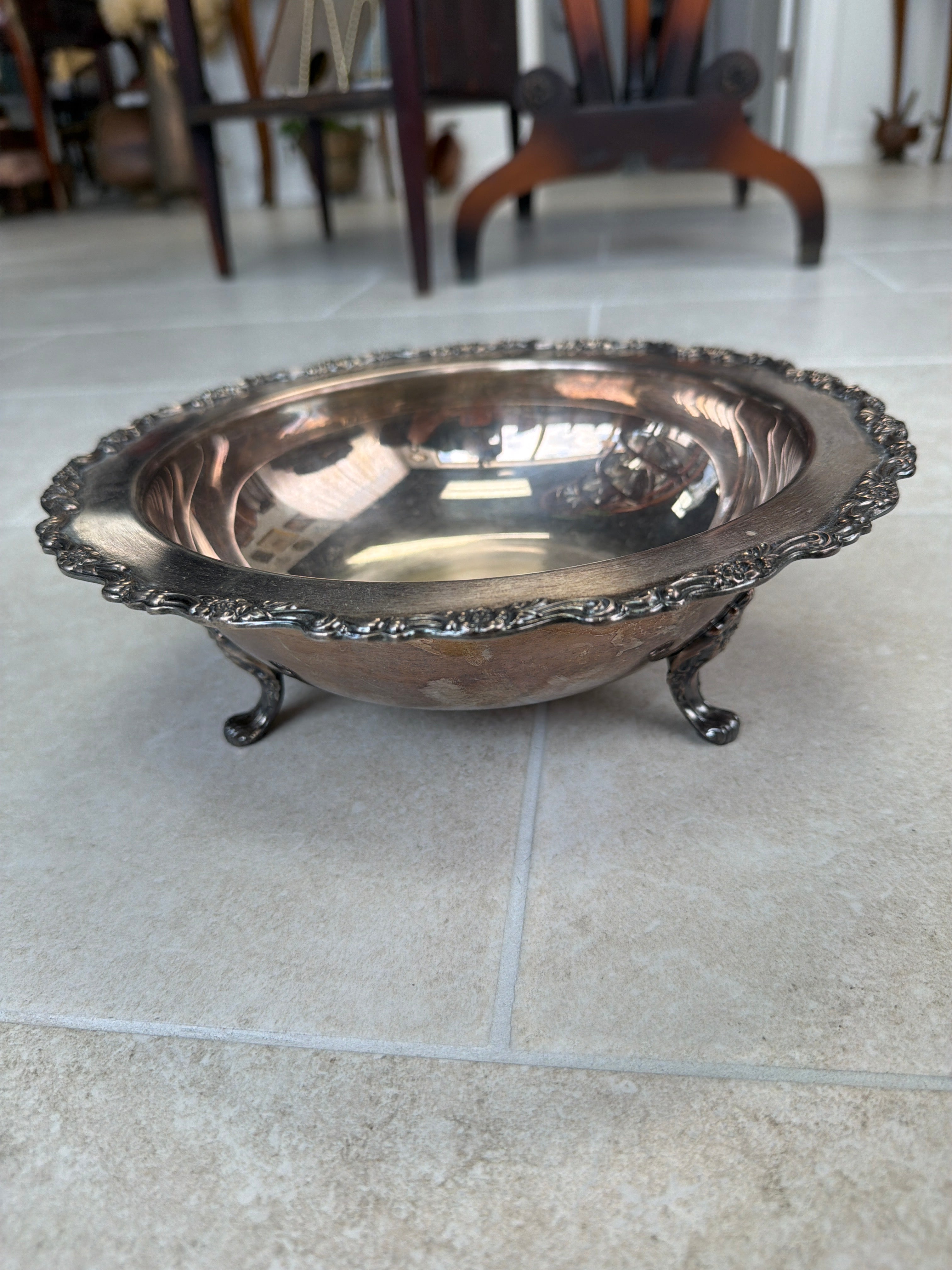 Vintage Silver-plated Footed Bowl
