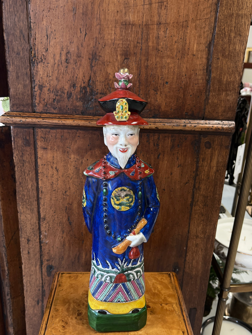 Chinese porcelain figurine of an Emperor