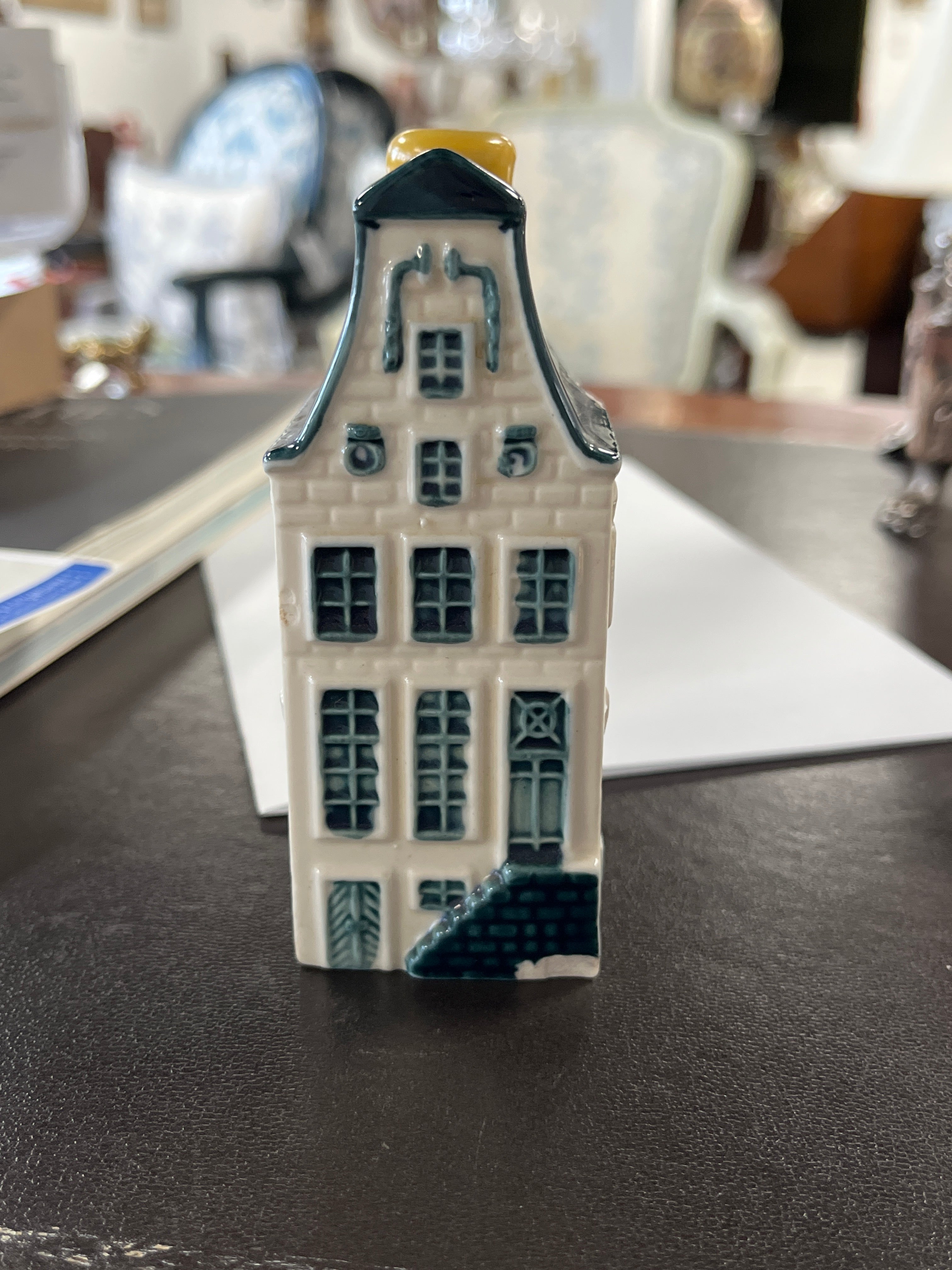 Vintage KLM Delft Blue miniature Dutch canal house #9