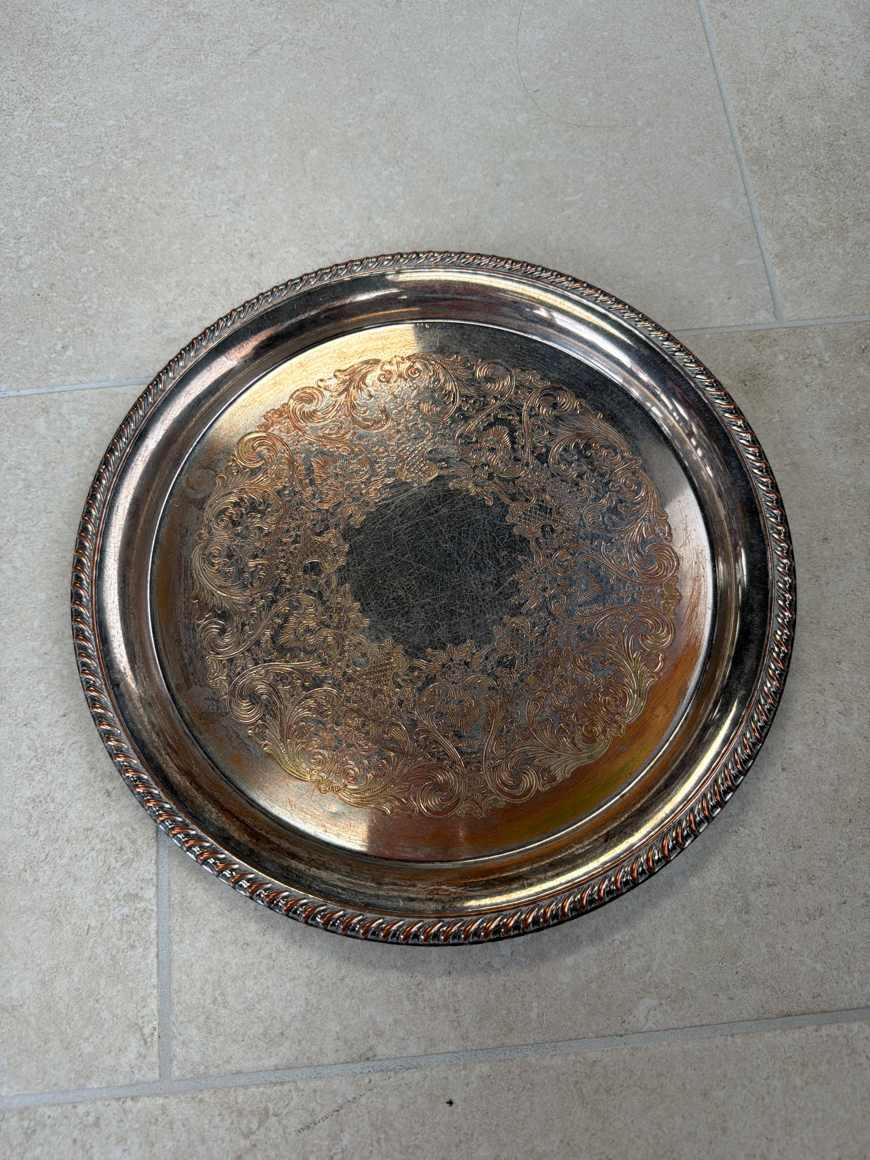 International Silver Co. Round Serving Tray