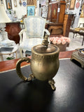 Brass Lidded Pots, Pair