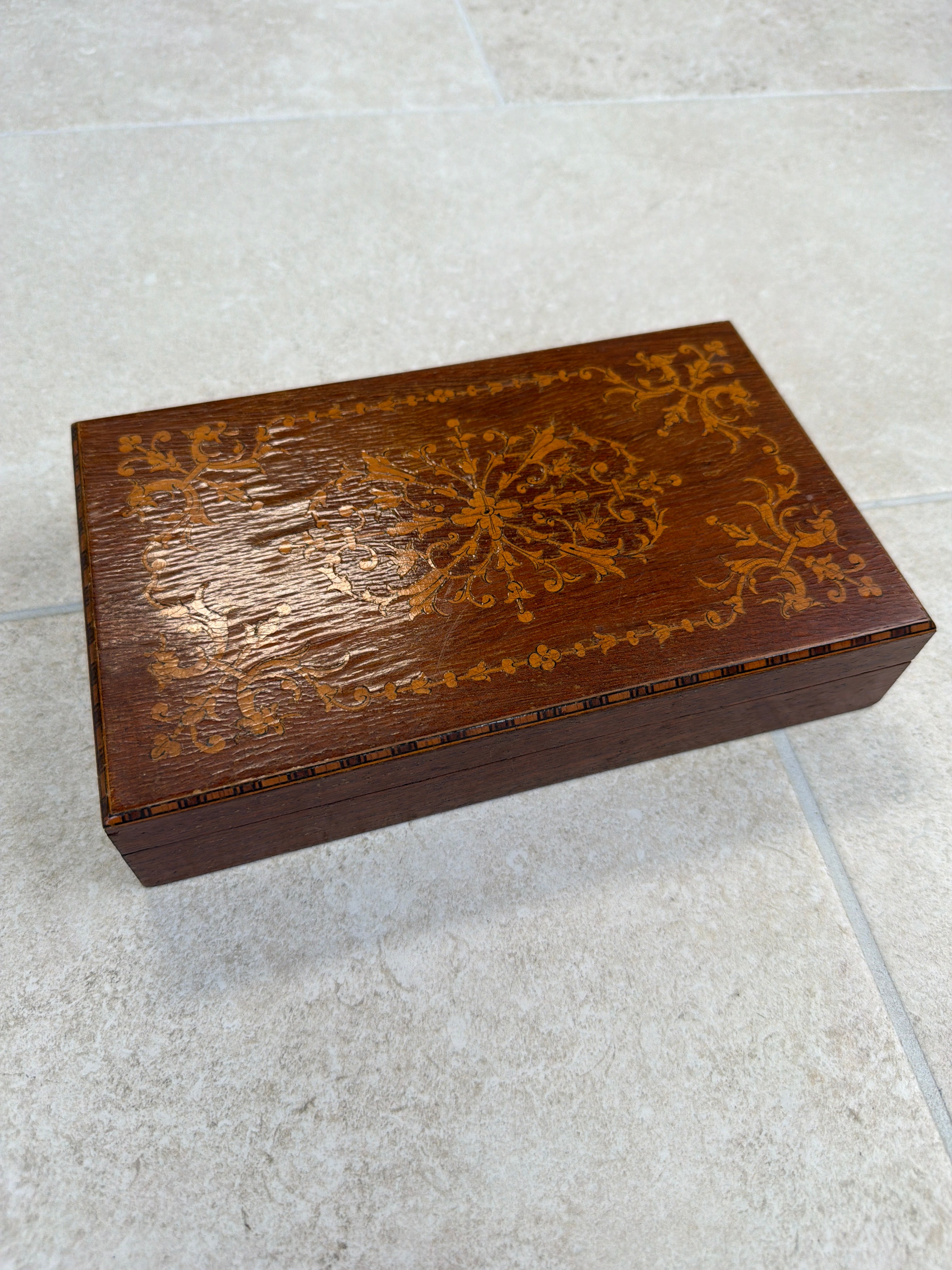 Italian Inlaid Wooden Box