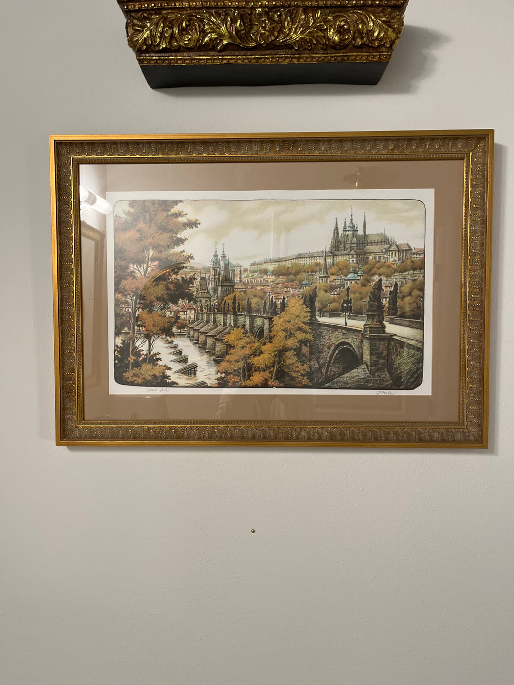 Framed Print of the Iconic Charles Bridge in Prague's