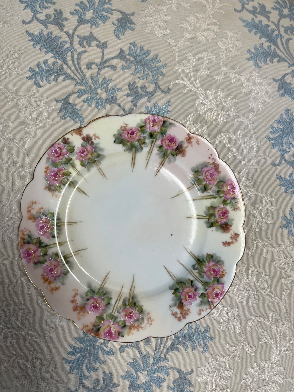 Hand-painted Elite France porcelain plate signed by C. Gorveyy