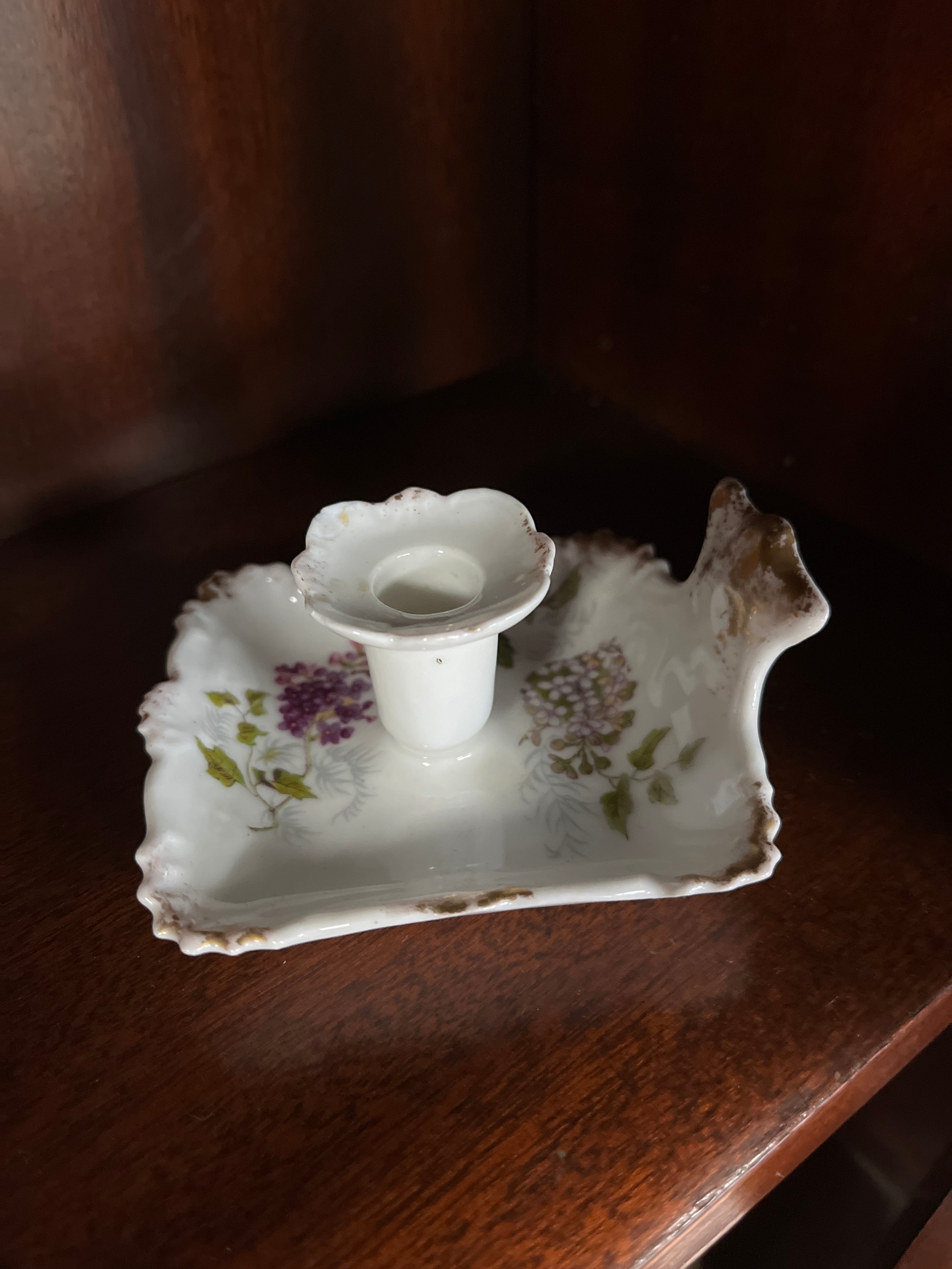 Antique Porcelain Candle Holder