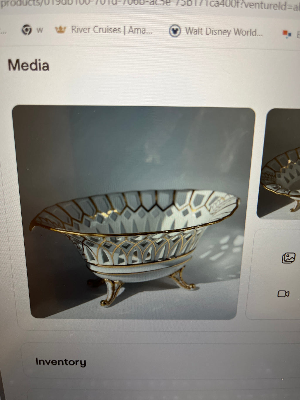 Reticulated Dresden Porcelain Footed Compote Basket