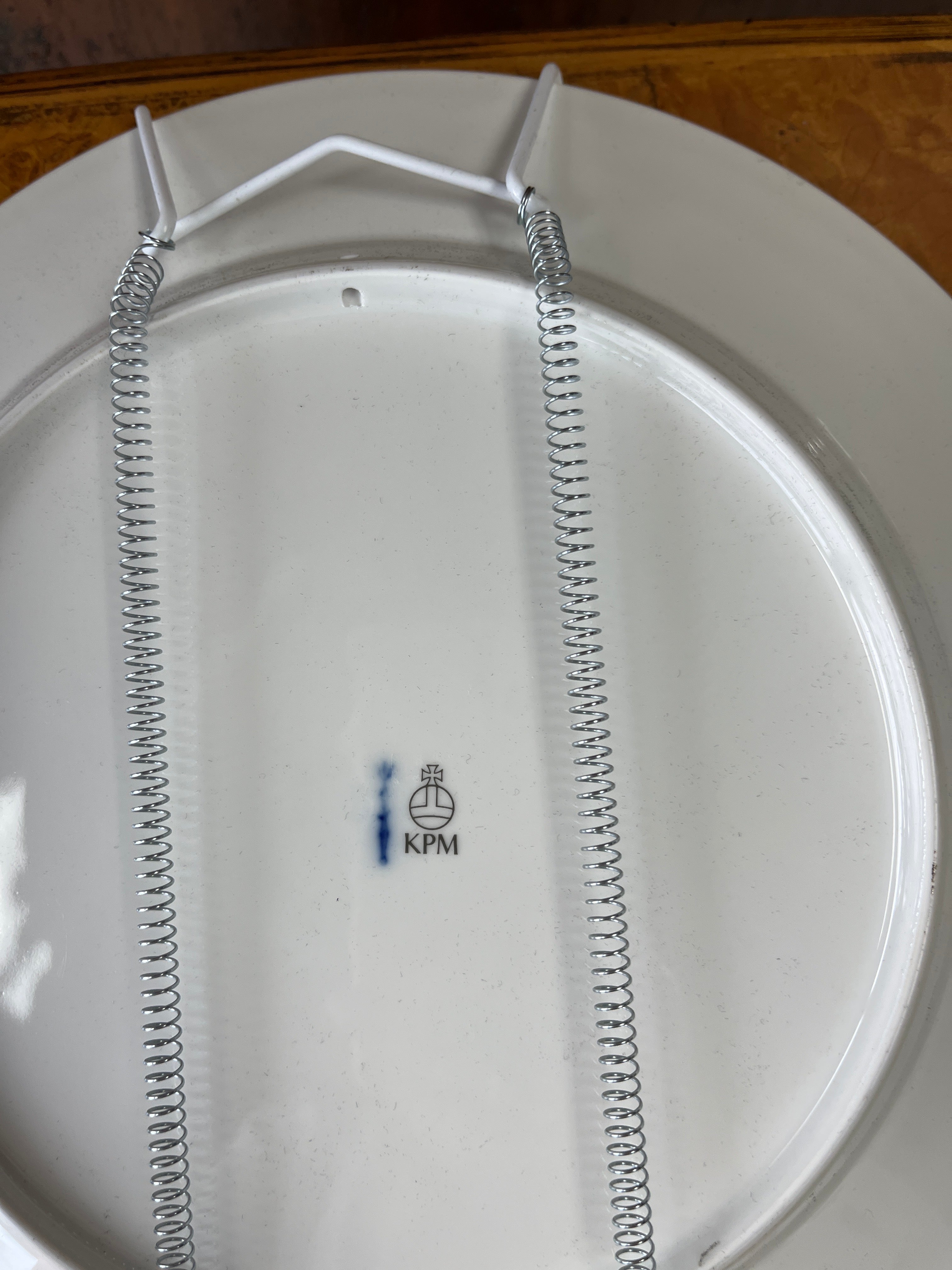 KPM Berlin porcelain plate depicting Jagdschloss Grunewald