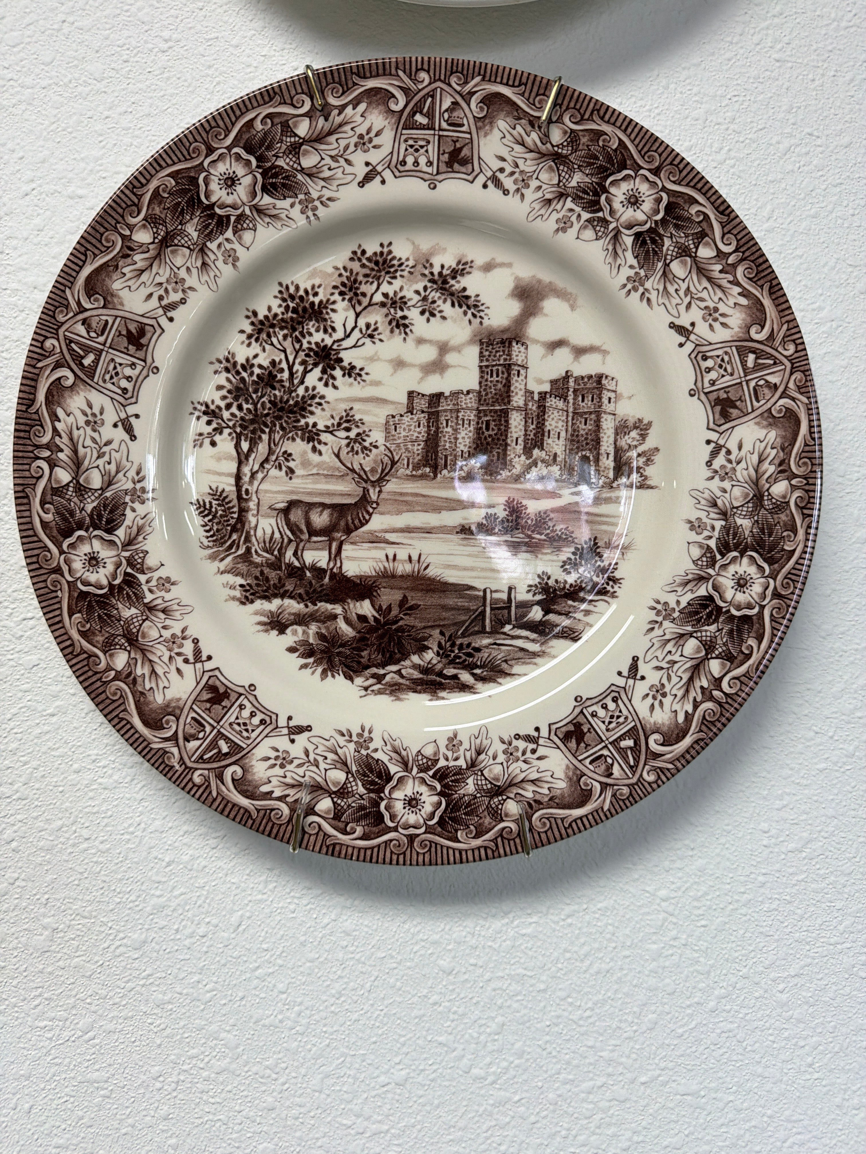 Royal Stafford Monarch of the Castle Brown Dinner Plate