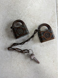 Yale & Towne brass Padlock with Key & Chain