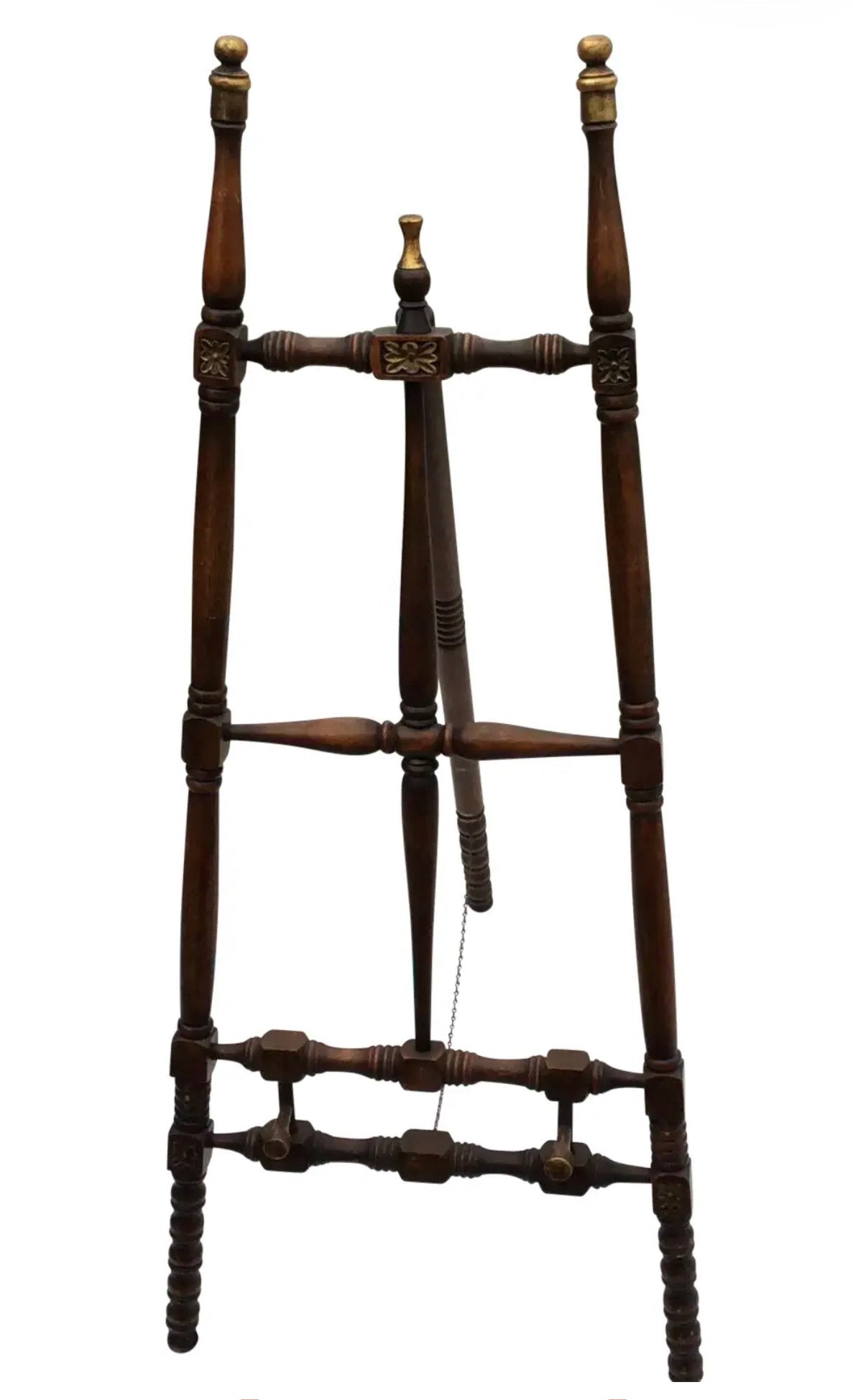 Vintage Carved Wood Folding Easel