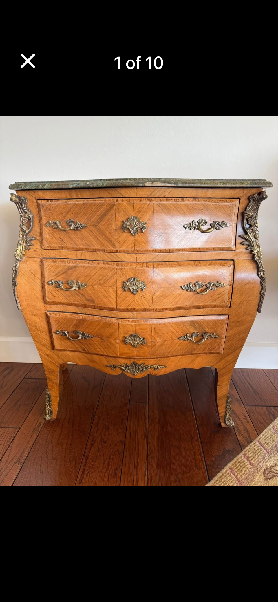 French Marble Top Bombay Chest