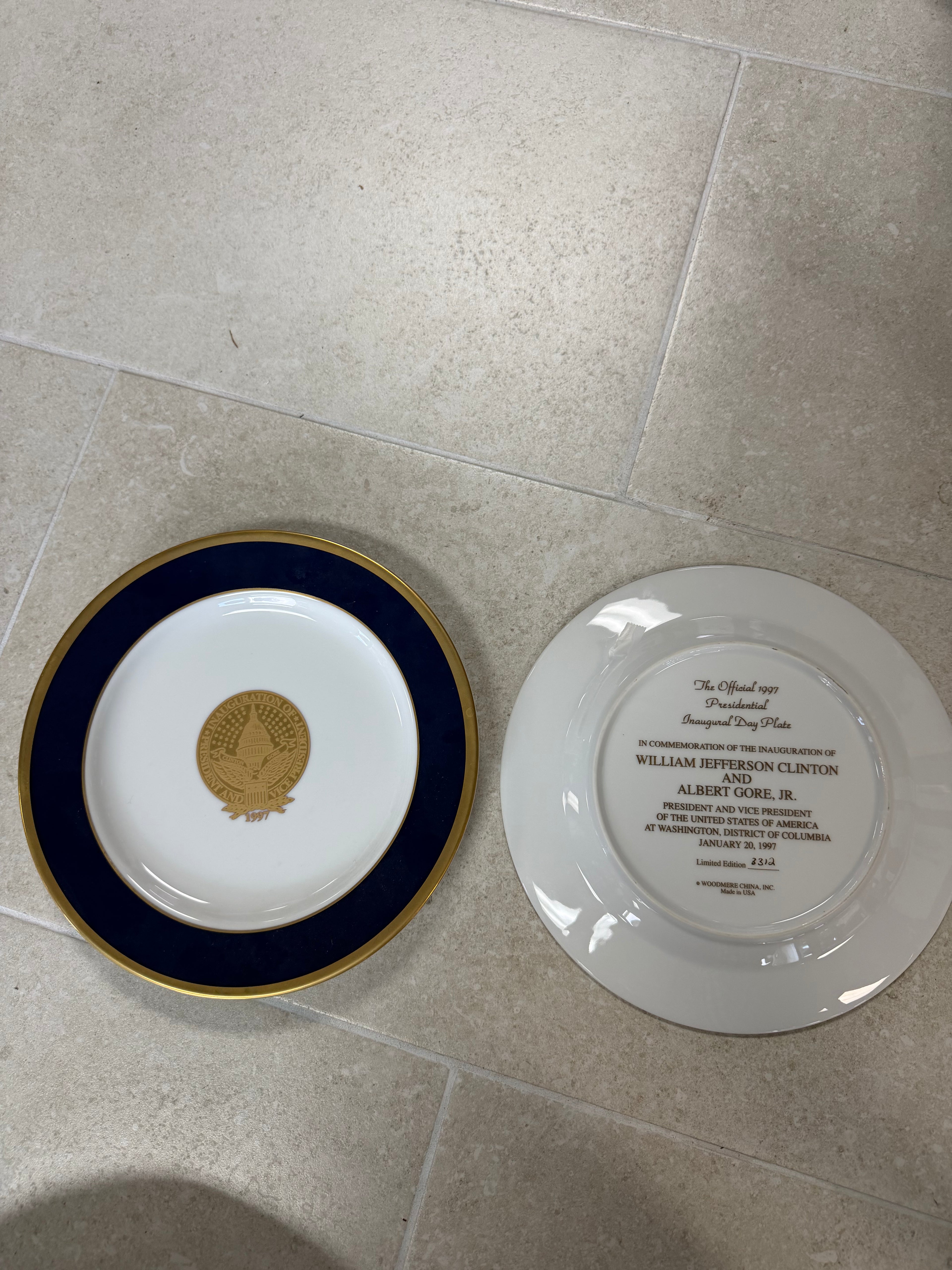 1997 Inaugural Day Plate