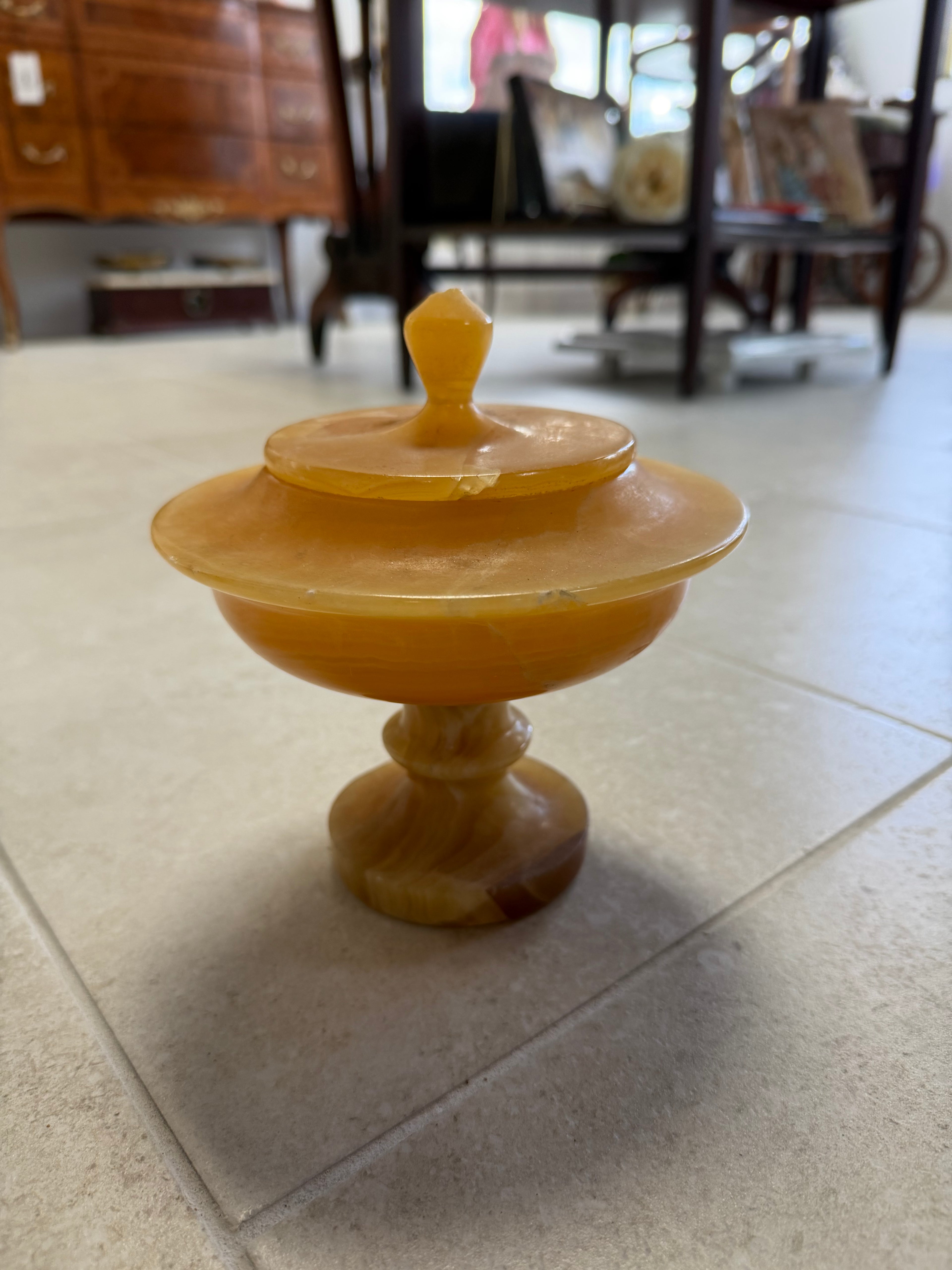 Marble Lidded Candy Dish
