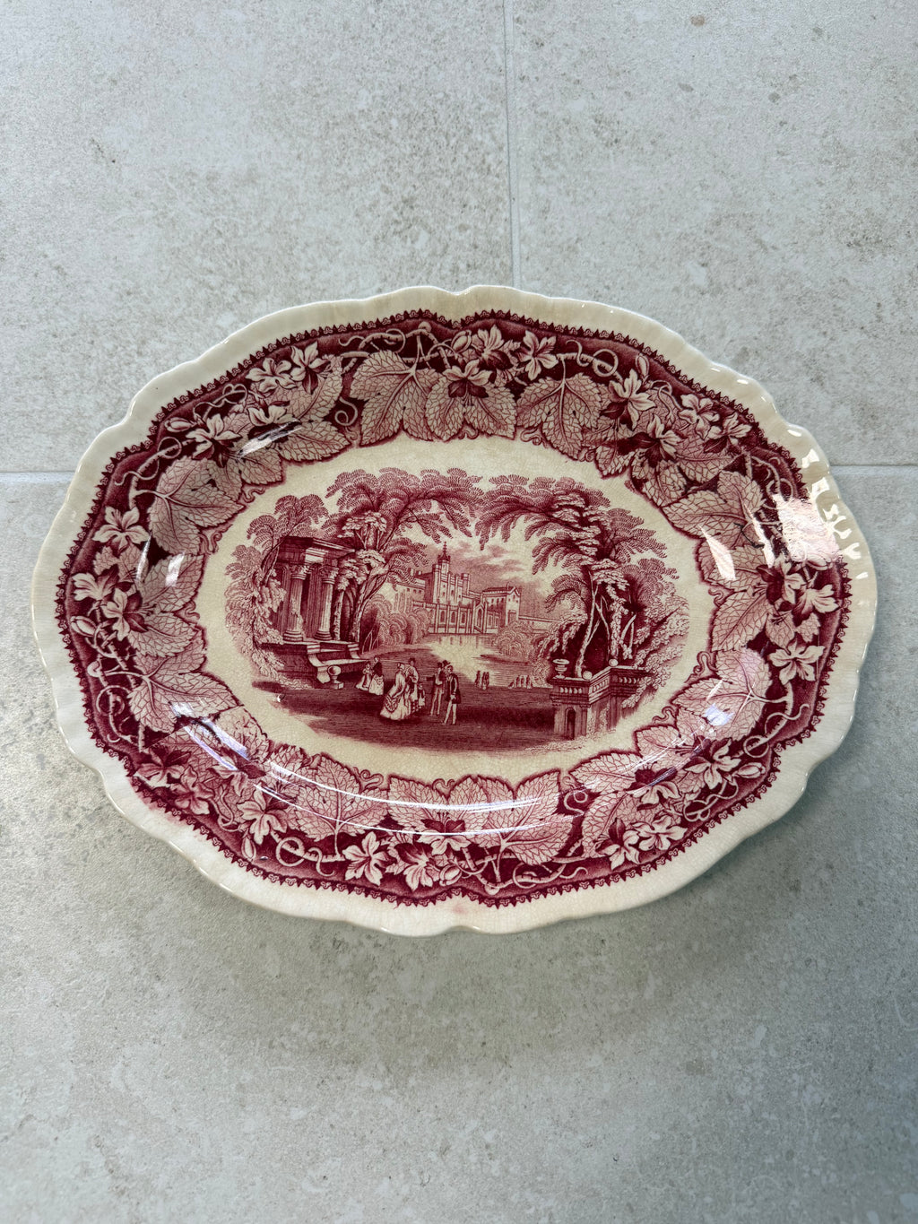 Mason's Ironstone Serving Platter in the "Vista" Pattern