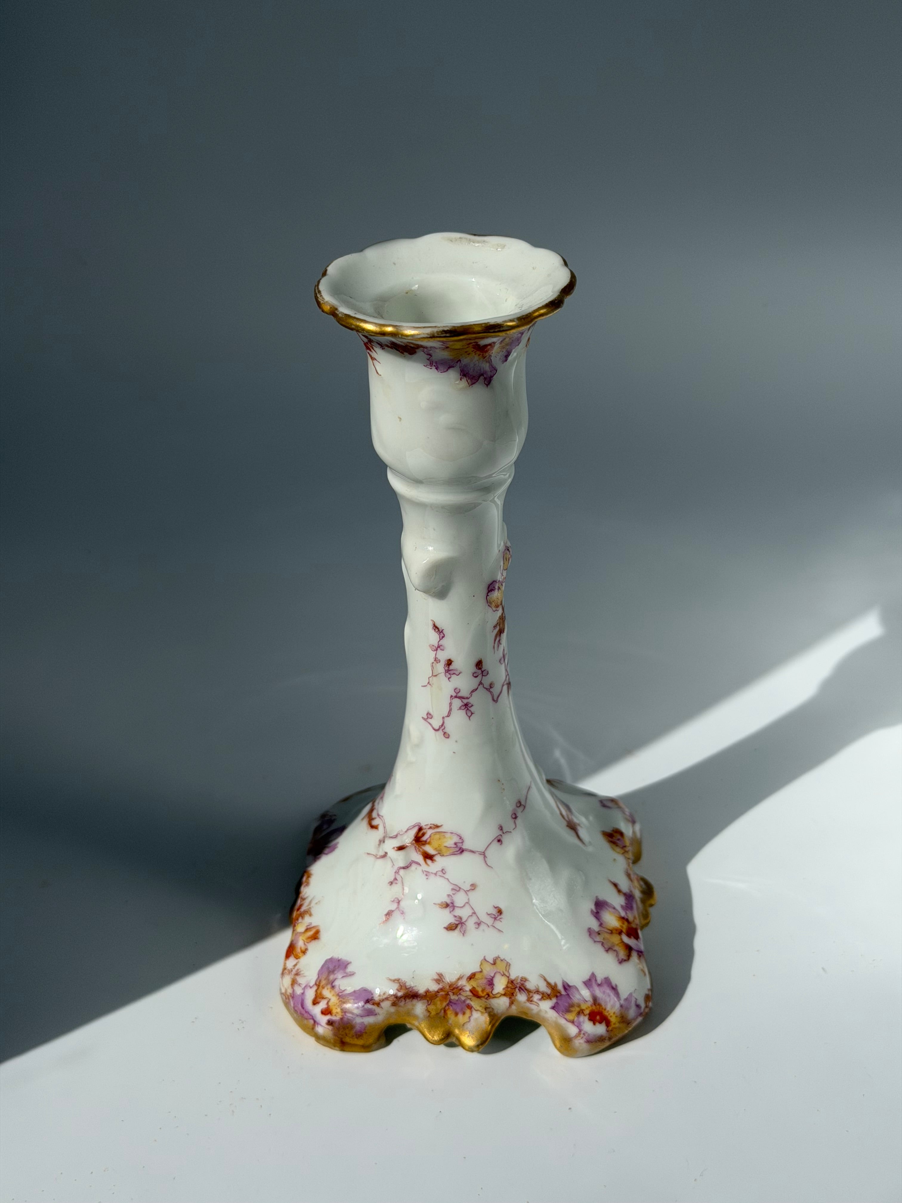 French Limoges Candlestick