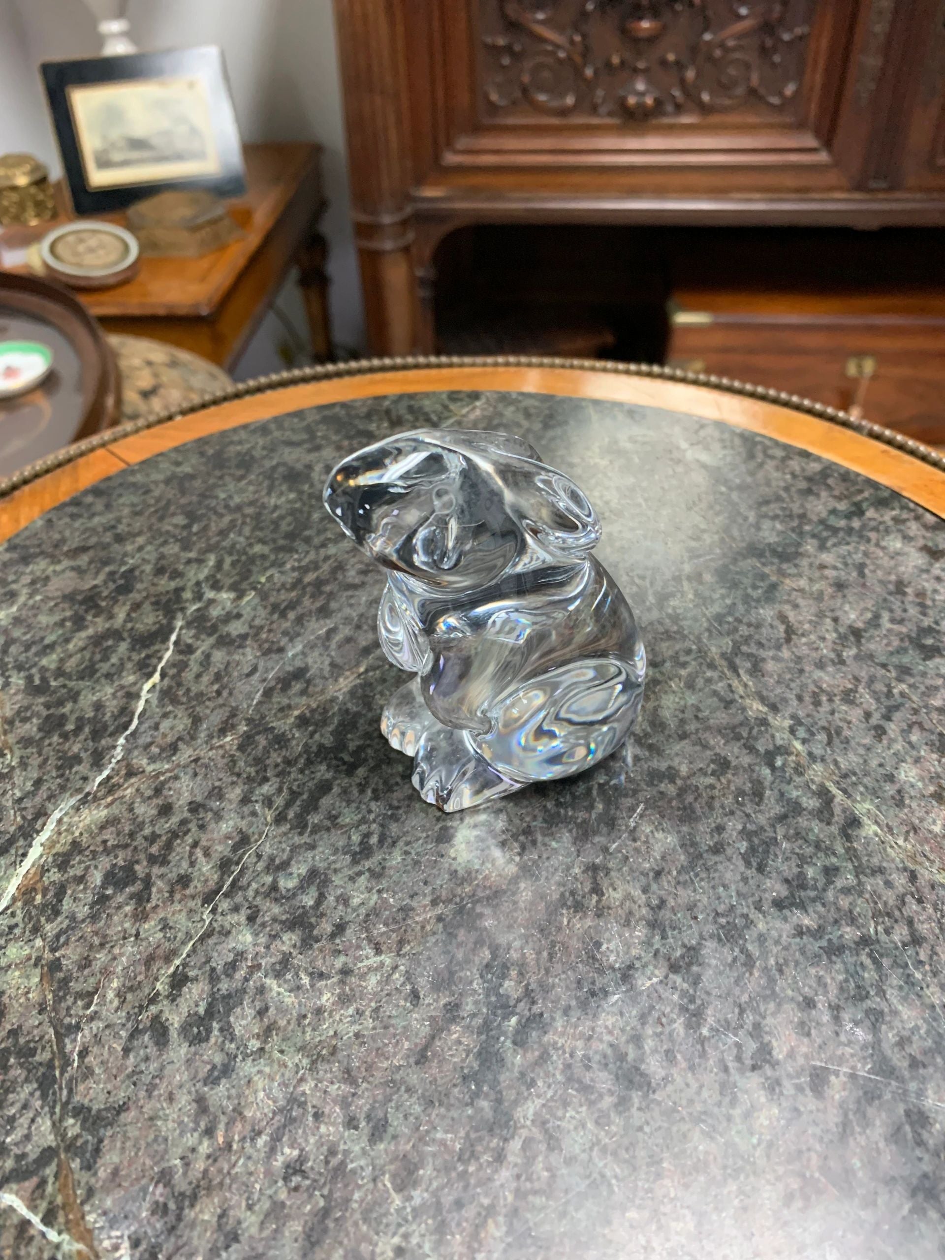 Baccarat Crystal Rabbit Figurine