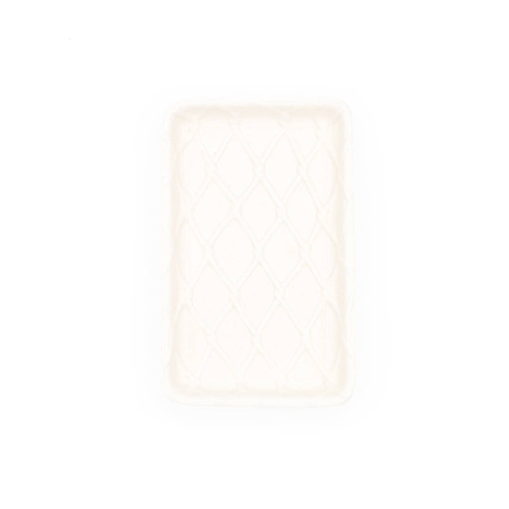 White Textured Soap Dish